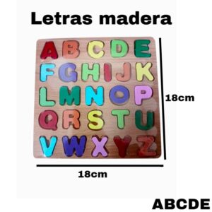 Letras madera 18cm x 18cm (ABCDE)