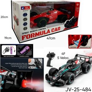Auto a radio control F1 carga Usb con spray. Musica y  luz.(303165)