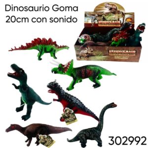 Dinosaurio de goma con sonido de más de 20cm (302992)