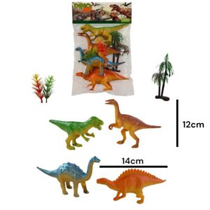 Dinosaurios plasticos x 4 con accesorios