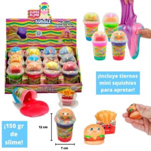 Slime 11cm tricolor con squishy