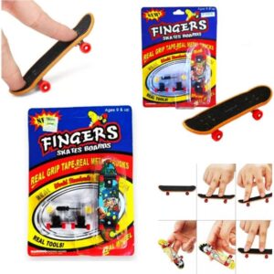 Patineta para dedos 10cm con herramientas y repuesto de ruedas.