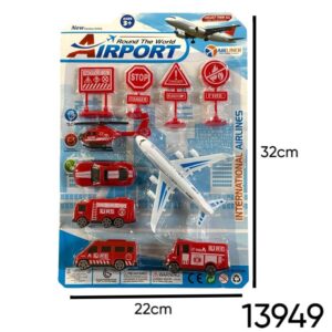 Set aviones y vehiculos emergencia blister 493. (13949)