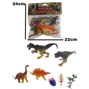 Set dinosaurios x 7 cuerpo plastico duro 071