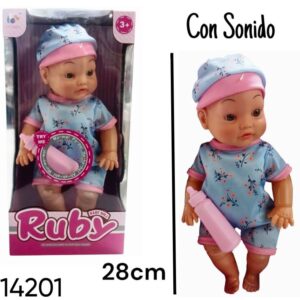 Bebe 28cm en caja con sonido 6314 (14201)