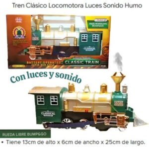 Locomotora caja 86 a pilas con luz,sonido y humo