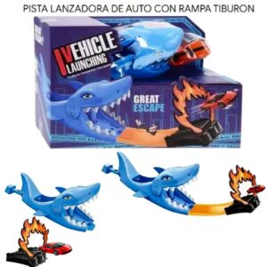 Pista lanzadora tiburon 8849. Trae un auto,