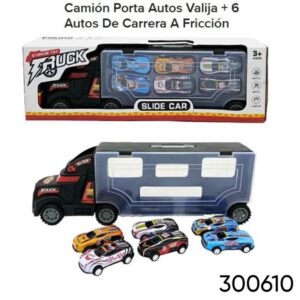 Camion estuche con 6 autos metal (300610)