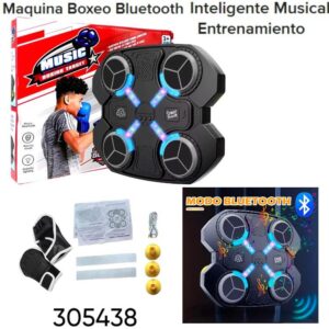 Maquina de boxeo imteligente con bluetooth. Tiene luces y sonido., Con guantes