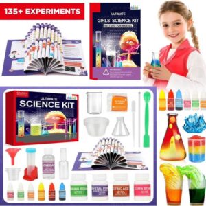 Juego de ciencia. Kit de +135 experimentos. Trae accesorios, manual  y componentes para realizar experimentos