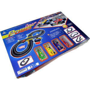 Pista auto con pulsador.Largo 2.85m.Caja:53.5cm x35.5cm