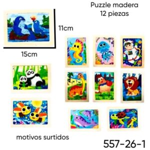 Rompecabezas madera x 12 piezas 14x 10 (557-26-1)