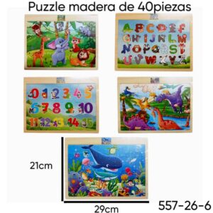 Rompecabezas madera 29 x 21 x 40 piezas 557-26-6