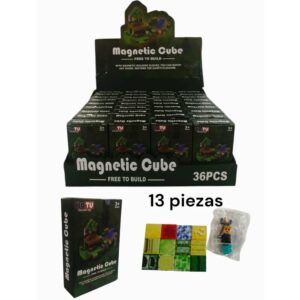 Bloques magneticos cubos 13 piezas (1 personaje)