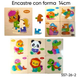Encastre madera con forma 14cm 557-26-2