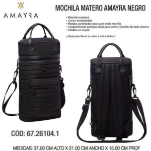 Mochila matero Amayra Negra 416 (261041R)
