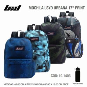 Mochila 17 pulgadas urbana print 1403
