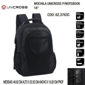 Mochila 18 pulgadas portanotebook Unicross 633. Con cerradura de combinación