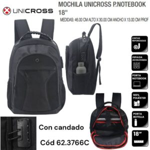 Mochila 18 pulgadas portanotebook unicross 664