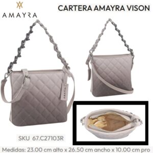 Cartera Amayra Vison 032. Trae bolsa de friselina