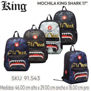 Mochila 17 pulgadas King Shark