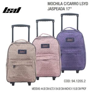Mochila carro 17 pulgadas jaspeada 525