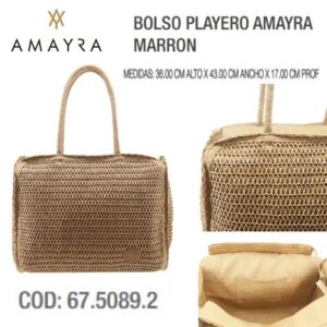 Bolso playero amayra 923 Marron