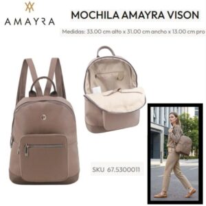 Mochila Amayra Vison 115. Trae bolsa de friselina