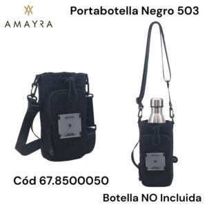 Portabotella Negro 503 . La botella NO ESTA incluida.
