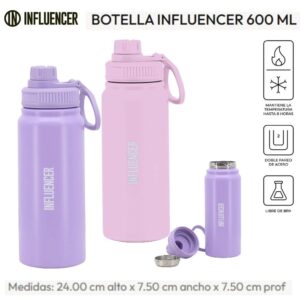 Botella termica 600cc Influencer 125/118