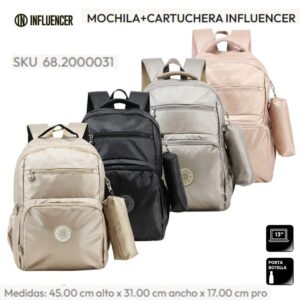Mochila 18 pulgadas Influencer con cartuchera 314