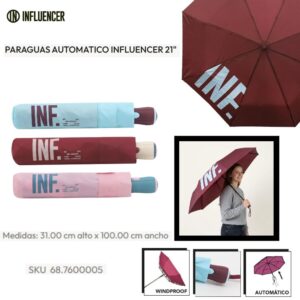Paraguas corto automatico influencer 054