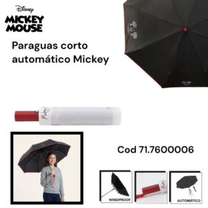 Paraguas corto automatico Mickey