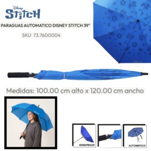 Paraguas largo automático Stitch