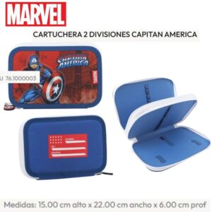 Cartuchera 2 pisos Capitan America
