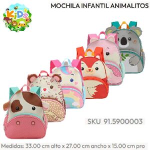 Mochila 12 pulgadas infantil animal 031
