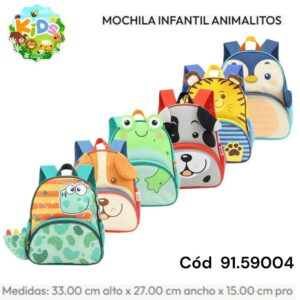 Mochila 12 pulgadas infantil animal 048