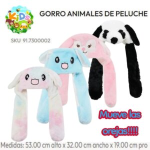 Gorro Animales de peluche. Mueve las orejas