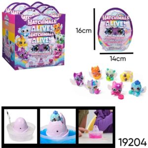 Hatchimals sobre sorpresa.Trae un muñequito dentro de un huevo.