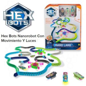 Pista Hex Bots. Con 3 mini insectos que se desplazan con luz