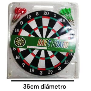 Dardos  x 6 con blanco de 36cm diametro