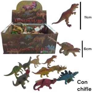 Dinosaurio de goma con chifle chico 556