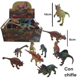 Dinosaurio de goma con chifle grandes 106