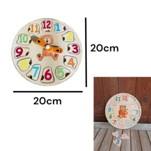 Reloj con piezas movibles de madera 889