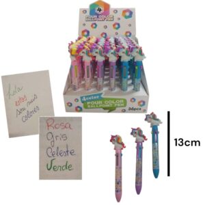 Birome Unicornio de 4 colores