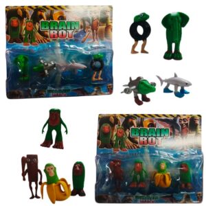 Muñecos virales x 4. Altura desde 4cm hasta 8cm varía según el muñeco. Brainrot