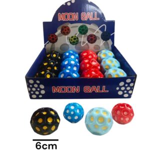Pelota saltarina con crater bicolor 6cm