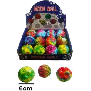 Pelota saltarina con crater 6cm colores