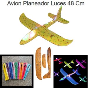 Avion Planeador con luces 48cm