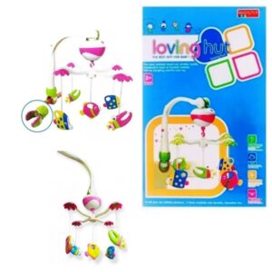 Movil musical a pilas con figuras plasticas.